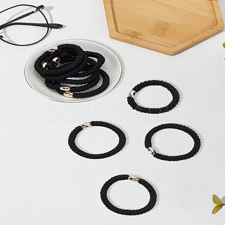 10Pcs Polyester Rubber Hair Accessories OHAR-LP0004-34-1