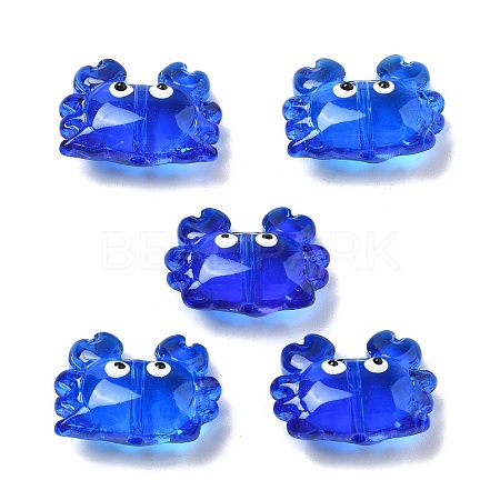 Transparent Glass Enamel Beads LAMP-V001-08D-1