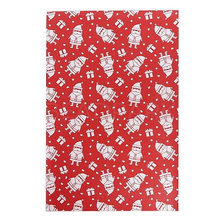 Christmas Theme Printed PVC Leather Fabric Sheets DIY-WH0158-61C-18-1