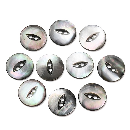 Cat Eye Style Natural Black Lip Shell Buttons SH-CBAA69B-01C-1