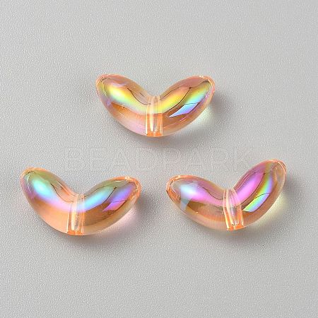 Transparent UV Plating Acrylic Beads TACR-TAC0001-09A-01-1