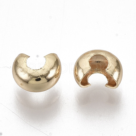 Brass Crimp Beads Covers KK-S354-214A-NF-1