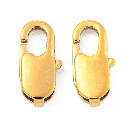 Ion Plating(IP) 304 Stainless Steel Lobster Claw Clasps STAS-G201-06E-G-1