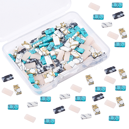 5 Colors Synthetic Turquoise Cabochons MRMJ-OC0002-13-1