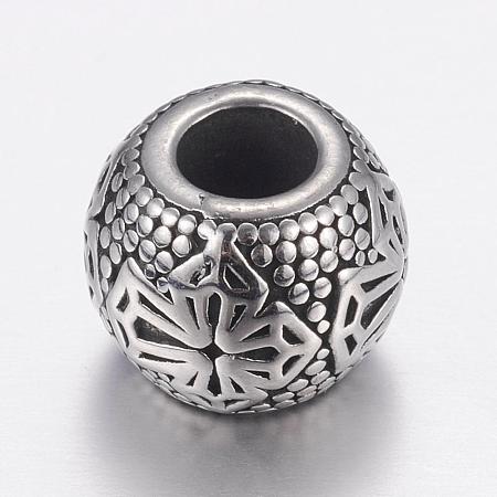 304 Stainless Steel European Beads STAS-P173-083AS-1