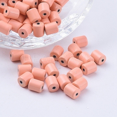 Spray Painted Alloy Beads PALLOY-G268-N02-008-1