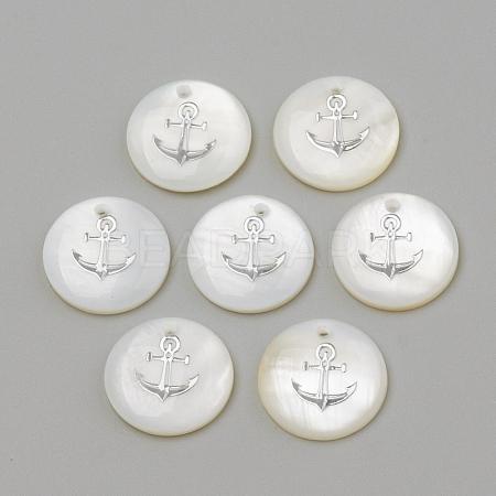 Freshwater Shell Pendants SHEL-Q010-006P-1
