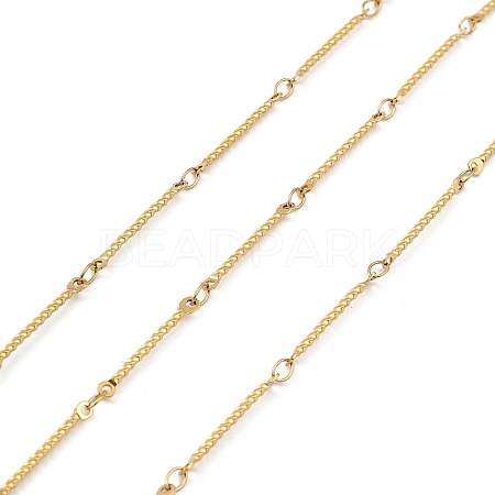 Ion Plating(IP) 304 Stainless Steel Twist Link Chains CHS-G025-16G-1