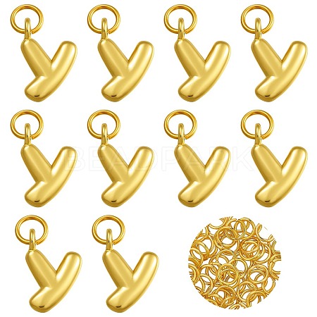 10Pcs Rack Plating Brass Pendants KK-SZ0002-55G-Y-1