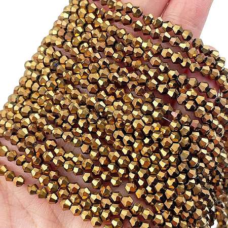 Transparent Electroplate Glass Beads Strands X-EGLA-A039-T3mm-UA11-1