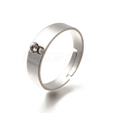 316 Surgical Stainless Steel Adjustable Ring Components STAS-F311-19P-1