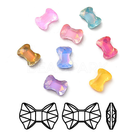 Mocha Style K9 Glass Rhinestone Cabochons RGLA-G017-04B-1