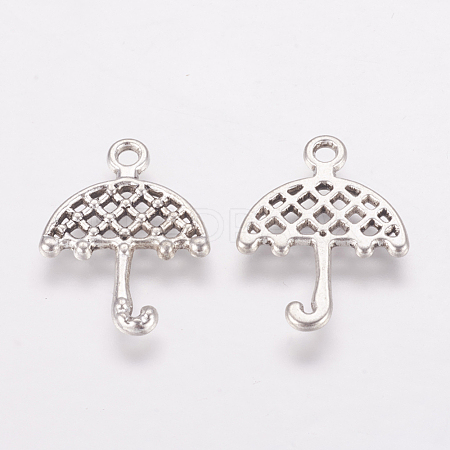 Tibetan Style Umbrella Pendants TIBEP-LF1300YKG-AS-LF-1