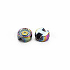 Rack Plating Rainbow Color Alloy Beads Rhinestone Settings PALLOY-S180-367-3
