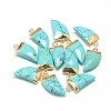 Synthetic Turquoise Pointed Pendants G-Q966-07-1