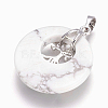 Natural Howlite Pendants G-F573-C19-4