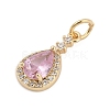 Brass Pave Cubic Zirconia Pendants LS-KK-Q096-14D-G-2