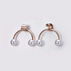304 Stainless Steel Stud Earrings EJEW-J099-04-3