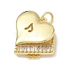Brass Micro Pave Clear Cubic Zirconia Pendants KK-D289-01G-06-2