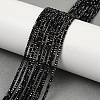 Natural Black Spinel Beads Strands G-P553-F08-01-1