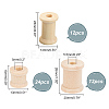 48Pcs 3 Style Schima Wood Sewing Embroidery Thread Spool ODIS-PH0001-41-2