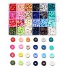 24 Colors Handmade Polymer Clay Beads CLAY-X0011-03C-1