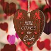 Heart with Word Wooden Hanging Plate HJEW-WH0037-013-7