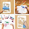 4Pcs 4 Styles PET Hollow Out Drawing Painting Stencils DIY-WH0416-0008-4