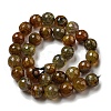 Faceted Natural Dragon Veins Agate Beads Strands G-F447-12mm-L09-3
