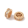 Brass Micro Pave Clear Cubic Zirconia Beads KK-B100-055C-G-2