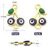 50Pcs Brass Enamel Connector Charms KK-CJ0001-83-2