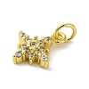 Brass Micro Pave Cubic Zirconia Charms KK-M283-16B-01-2