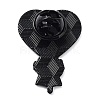 Valentine's Day Black Zinc Alloy Brooches JEWB-E033-03EB-03-2