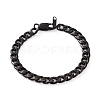 Women's 304 Stainless Steel Cuban Link Chain Bracelets BJEW-JB05917-01-1