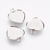 Tarnish Resistant 304 Stainless Steel Pendant Cabochon Settings STAS-F167-13P-1