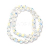 Transparent Electroplate Glass Beads Strands EGLA-F159-AB01-5