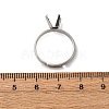 304 Stainless Steel Cuff Ring Components STAS-D372-01P-06-3