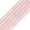 Electroplate Imitation Jade Glass Beads Strands EGLA-Q132-02A-A04-1