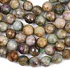 Natural Red Corundum Beads Strands G-K405-A01-7.5-8mm-5