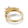 Eco-Friendly Brass Finger Ring Components MAK-F030-11G-NR-3