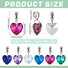 30Pcs 6 Colors Glass European Dangle Charms PALLOY-PH01825-2