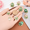 5Pcs 5 Styles Flower Rack Plating Alloy Enamel Pendants ENAM-FP0001-40-2