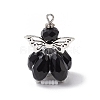 Faceted Glass Pendants PALLOY-MZ00583-04-1
