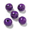 Printed Wood European Beads WOOD-G022-08A-07-1