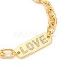 Brass Micro Pave Clear Cubic Zirconia Link Bracelets BJEW-JB05533-02-2