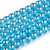 Electroplate Transparent Glass Beads Strands GLAA-T032-T4mm-AB06-1
