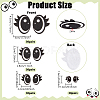 2 Bagds Oval Felt Craft Doll Eye DIY-FG0010-04A-2