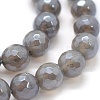 Natural Grey Agate Beads Strands G-P385-02-6mm-3