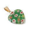 Handmade Millefiori Glass Pendants PALLOY-JF05133-4