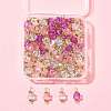 100Pcs Clear Acrylic Faceted Cube Connector Charms PALLOY-FS00042-01-7